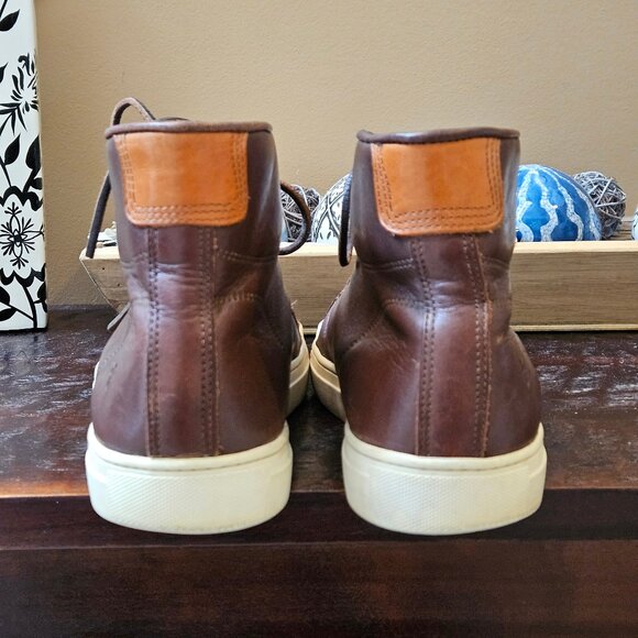 Frye Men's Walker Leather Hi-Top Sneakers, Brown, Sz 12 - Picture 5 of 16